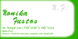 monika fustos business card